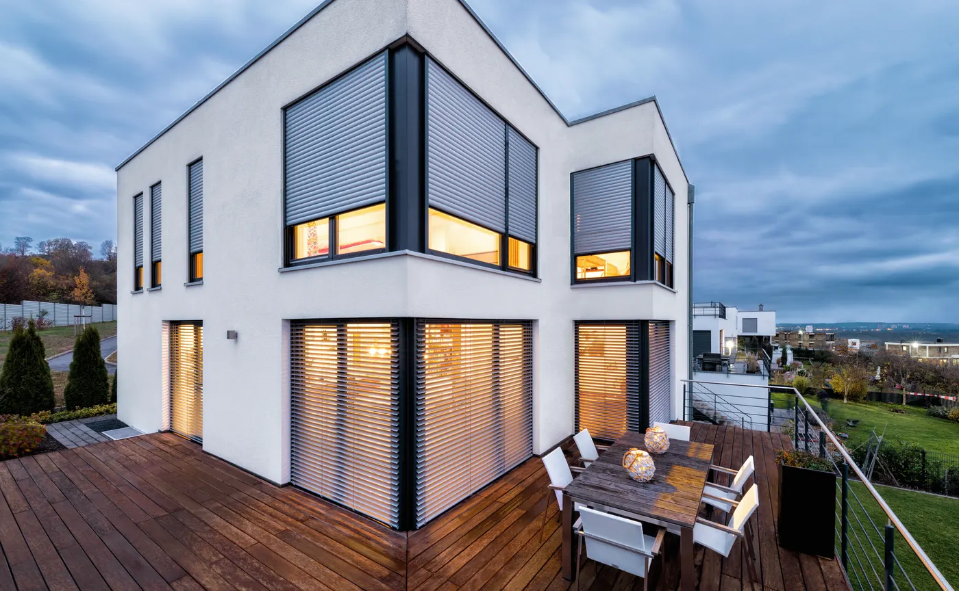 Raffstore an der Abendterrasse